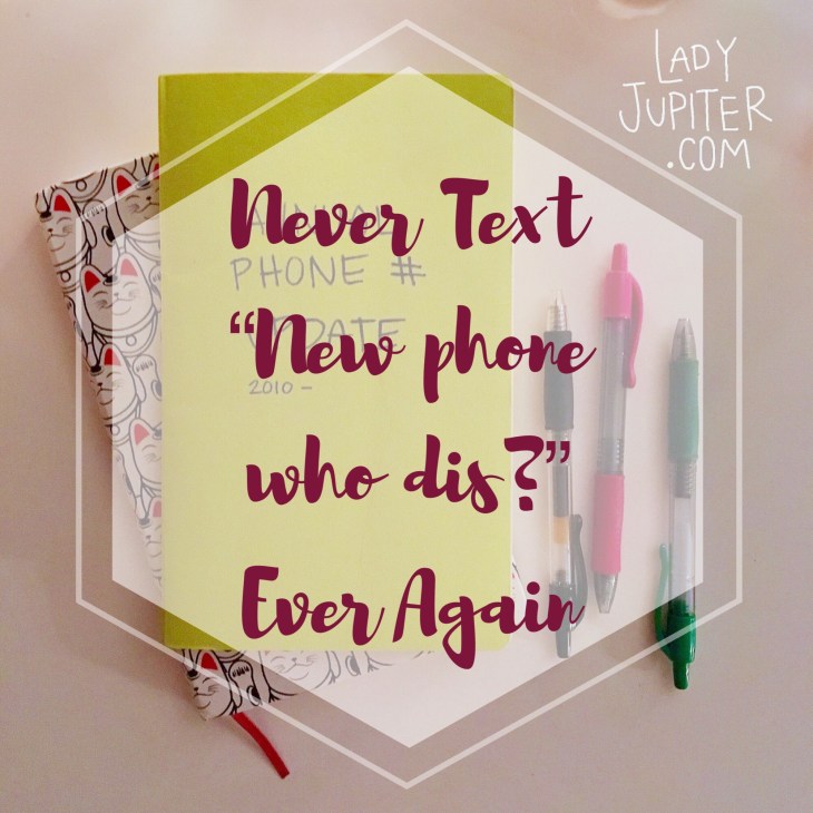 Never Text "new phone who dis?" Ever Again #milspouse #milblogger #RecordKeeping