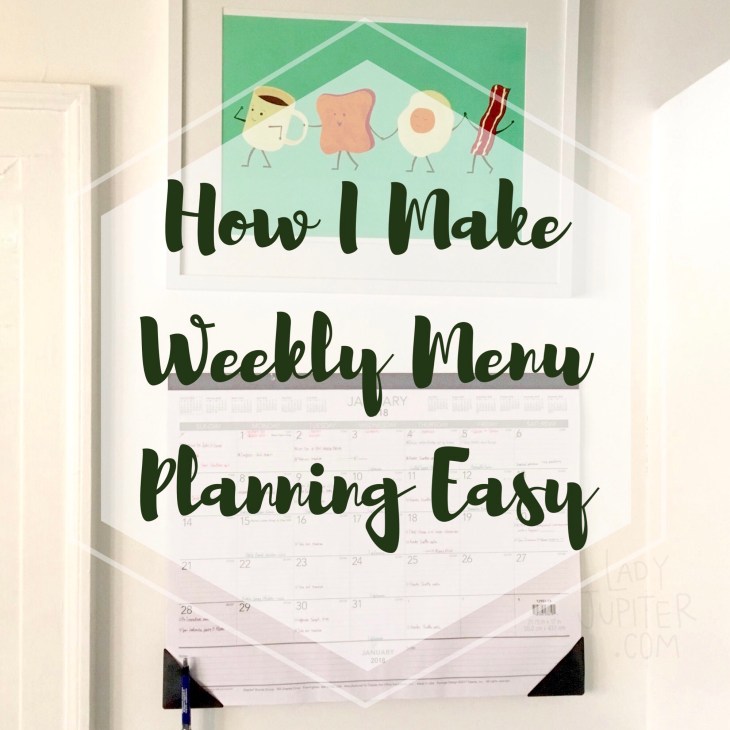 How I make weekly menu planning easy. It's all about organization, this is how I do it. #howto #menuplanning #milblogger
