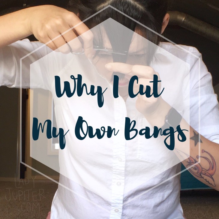Why DO I cut my own bangs? Let's talk about self-hair cutting and I'll show you how I easily shed an inch #bangtrim #DIY #fearless