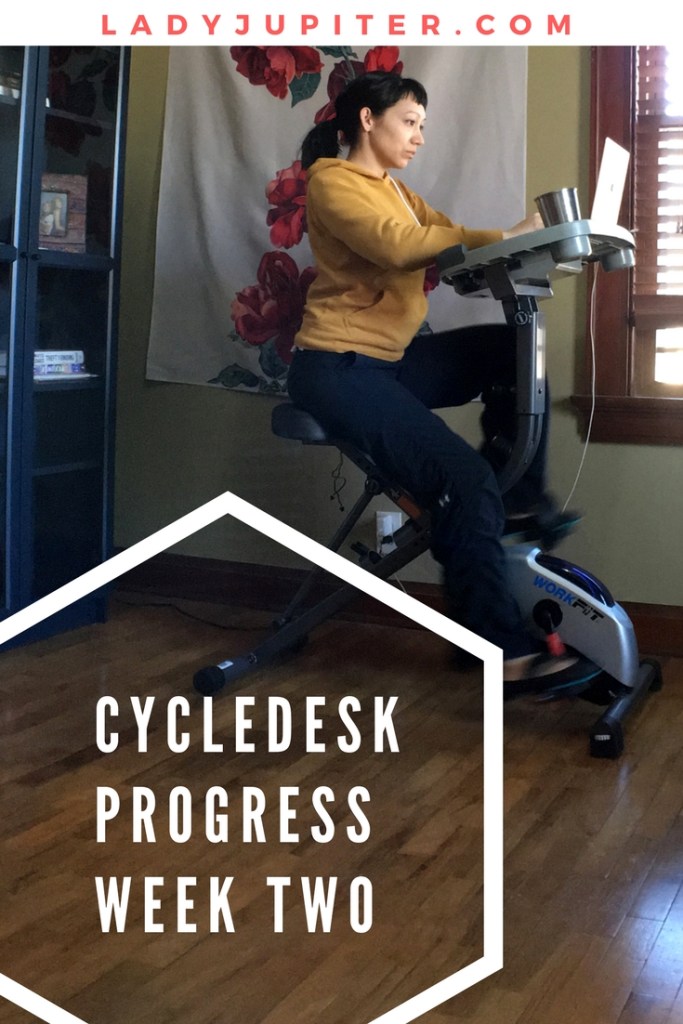 I bought a cycledesk and I am tracking my progress now that I can work and cycle at the same time #deskercise #workathome #nomakeup