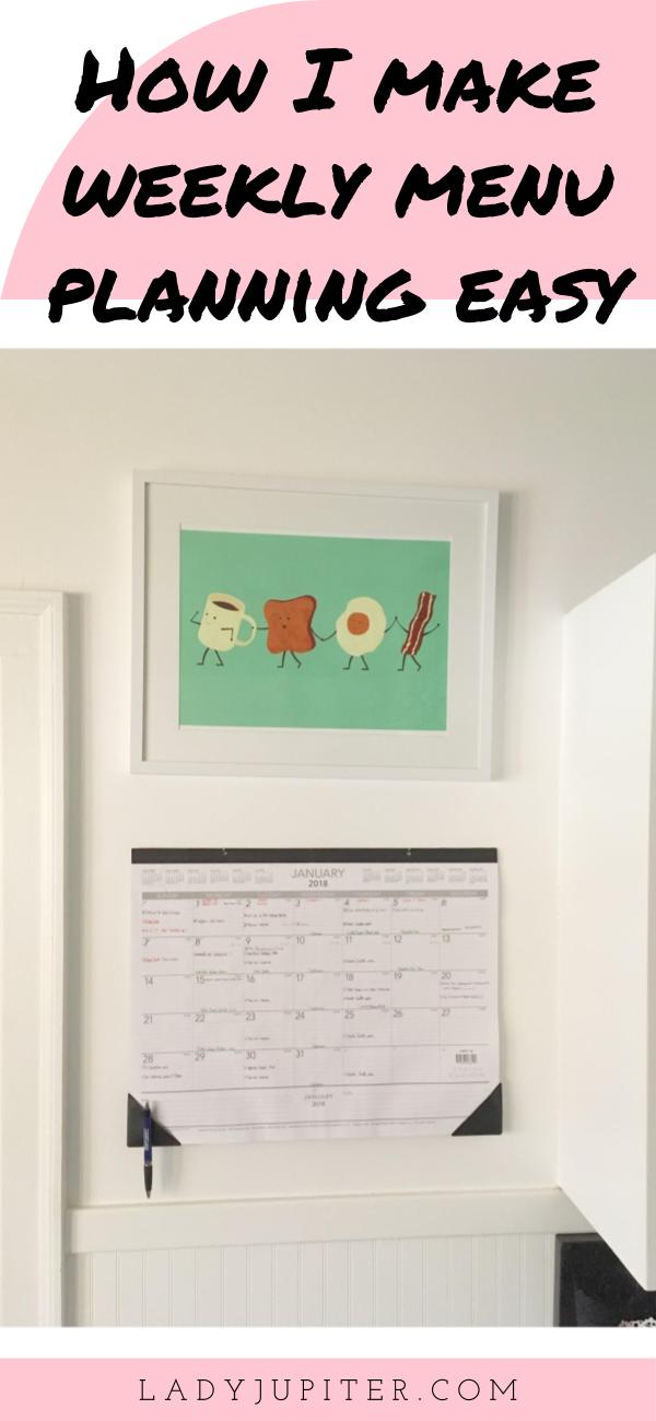 How I make weekly menu planning easy. It's all about organization, this is how I do it.