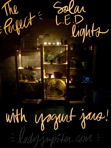 Want a perfectly lit patio with solar LEDs and recycled jars? I got you! #SolarLEDs #PatioLighting #YoplaitPetites