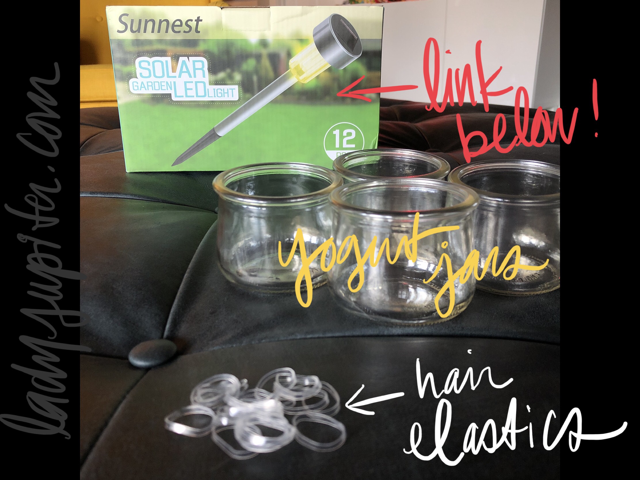 Want a perfectly lit patio with solar LEDs and recycled jars? I got you! #SolarLEDs #PatioLighting #YoplaitPetites