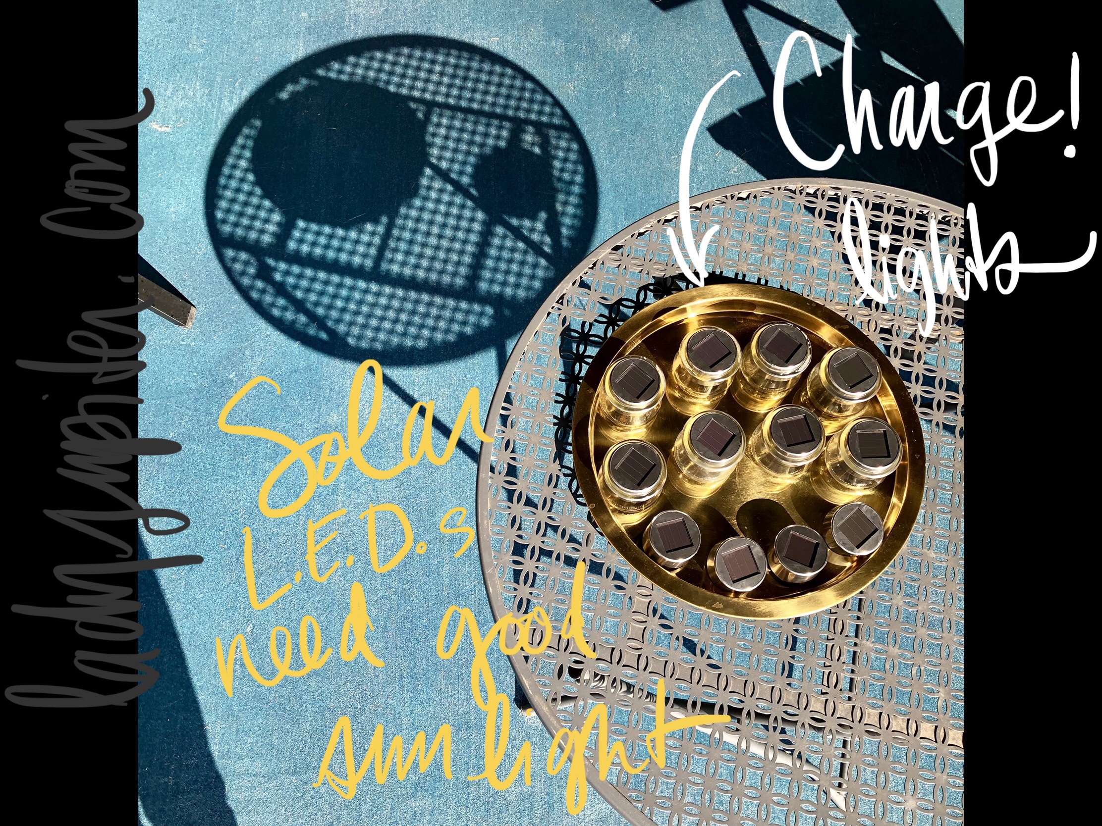 Want a perfectly lit patio with solar LEDs and recycled jars? I got you! #SolarLEDs #PatioLighting