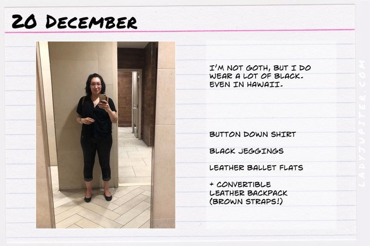 Outfit of the day December 20. #OOTD #NotAFashionBlogger #WhatIWore #ootdshare #Tieks