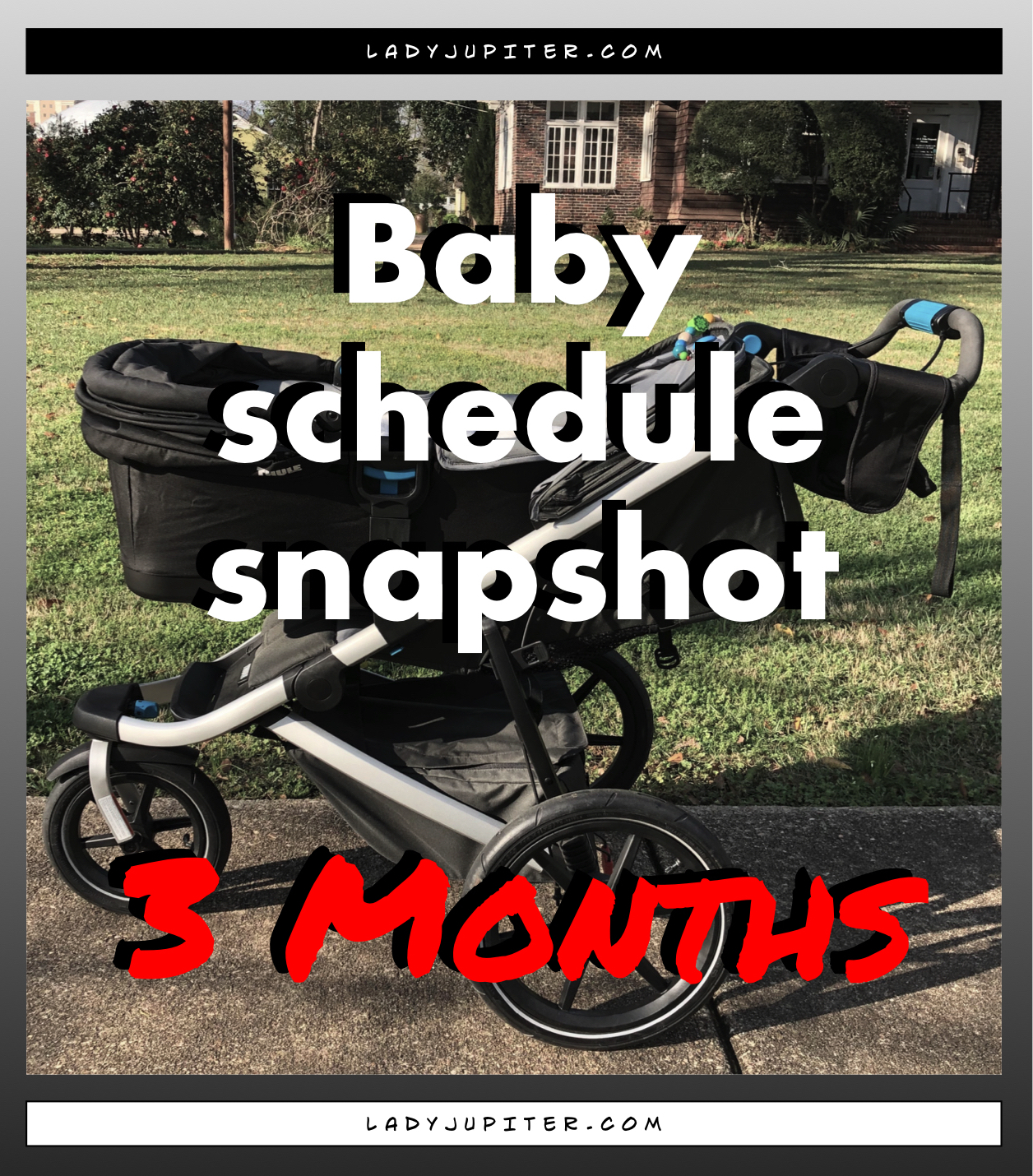 Baby schedule snapshot! Here's an overview of my three-month old's life. #Baby #ThreeMonthsOld #BabySchedule #3months
