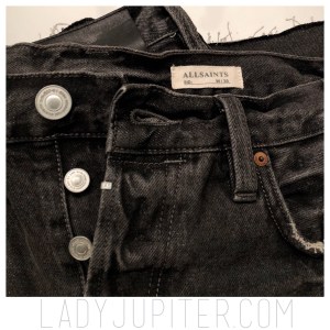 Goal Pants! I am intermittent fasting for cellular recycling and to fit into these non-stretch jeans. #ALLSAINTS #designerdenim