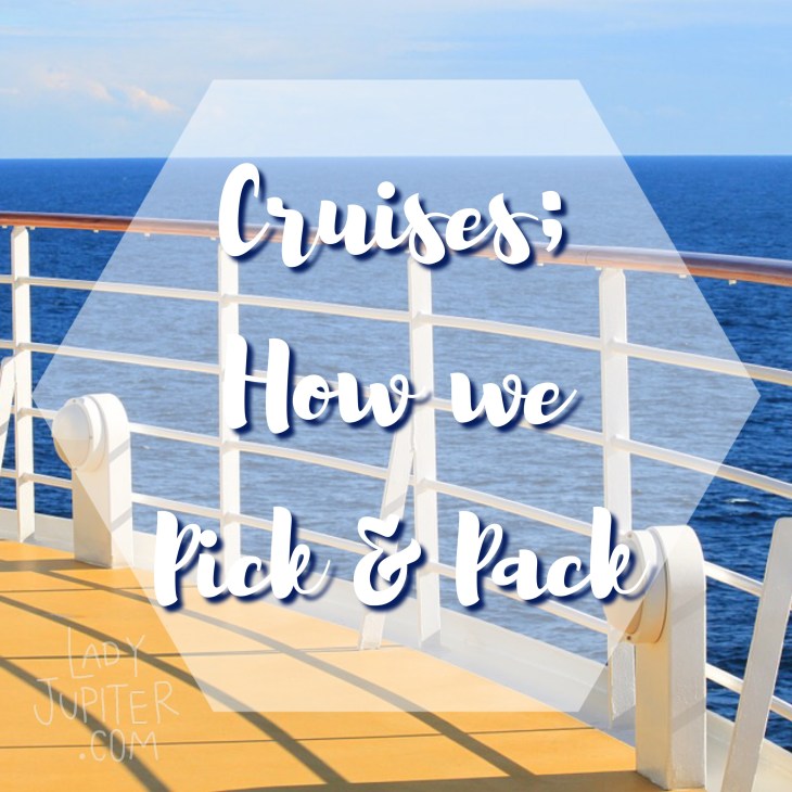 Cruise talk! Today I share how my husband and I pick a ship and pack for the trip. Thinking about booking a cruise? Start here! #cruises #floatinghotel #cruiseship