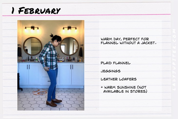 Outfit of the day February 1. #OOTD #WhatIWore #ootdshare #JCrew #flannel #loafers