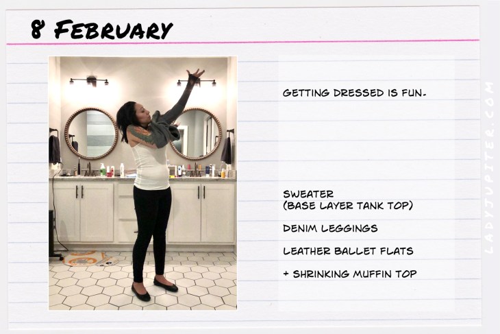 Outfit of the day February 8. #OOTD #WhatIWore #ootdshare #mondetta #denimleggings