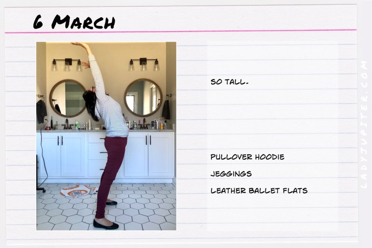 Outfit of the day March 6. #OOTD #dailyoutfit #amazonessentials #jeggingsover30