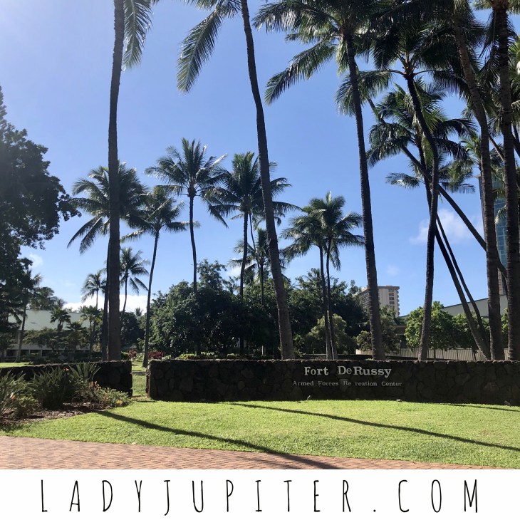 Fort DeRussy Armed Forces Recreation Center is a public beachfront park. #palmtrees #FortDeRussy #HonoluluHI