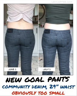 New goal pants confirmed that I gained size this month - oops! #ItsOkay #LetsFixThis #fasting