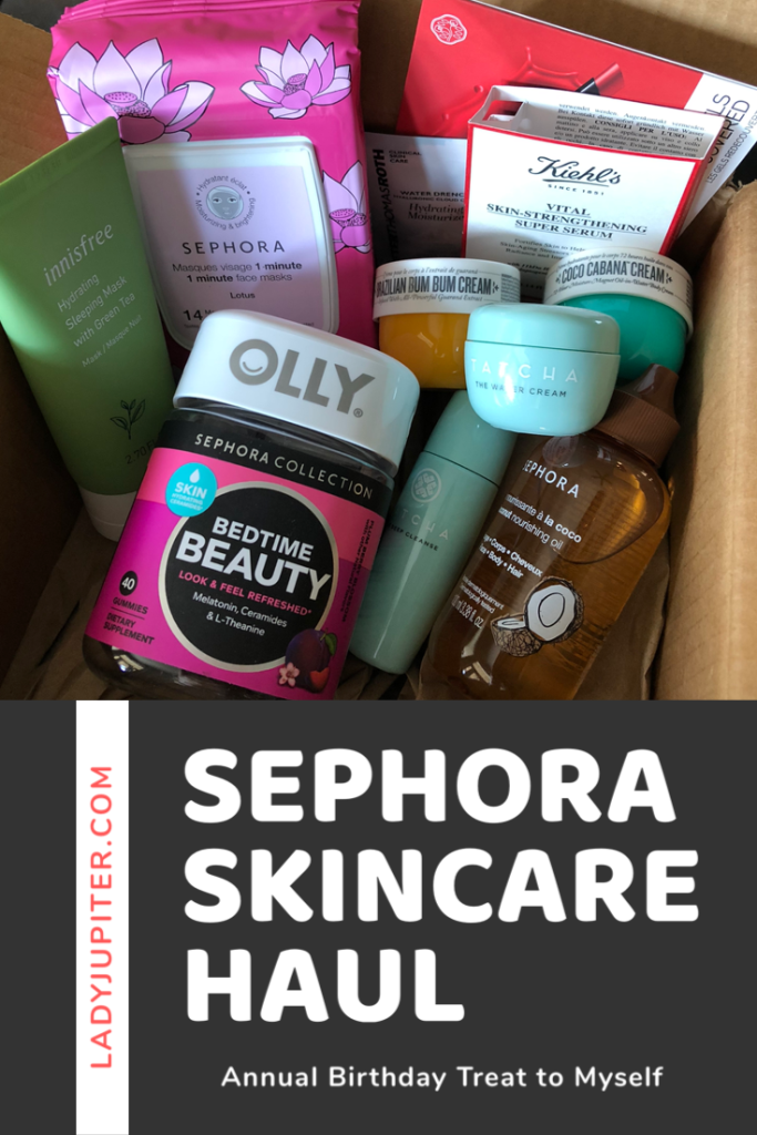 Happy birthday to me! I love buying myself fresh skincare for my birthday, so here are the goods I picked and used in 2020. #sephora #skincare #sephorahaul #happybirthday