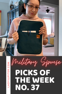 Picks № 37 are milso picks; those little things that my life happier and easier when my spouse is TDY, deployed, or just working late all week. Being able to purchase a little sanity is well worth it in my book, so come on in and see this week's picks! #picksoftheweek #milso #milspouse #pilotwife #TDYs #DeploymentHelp #self-care