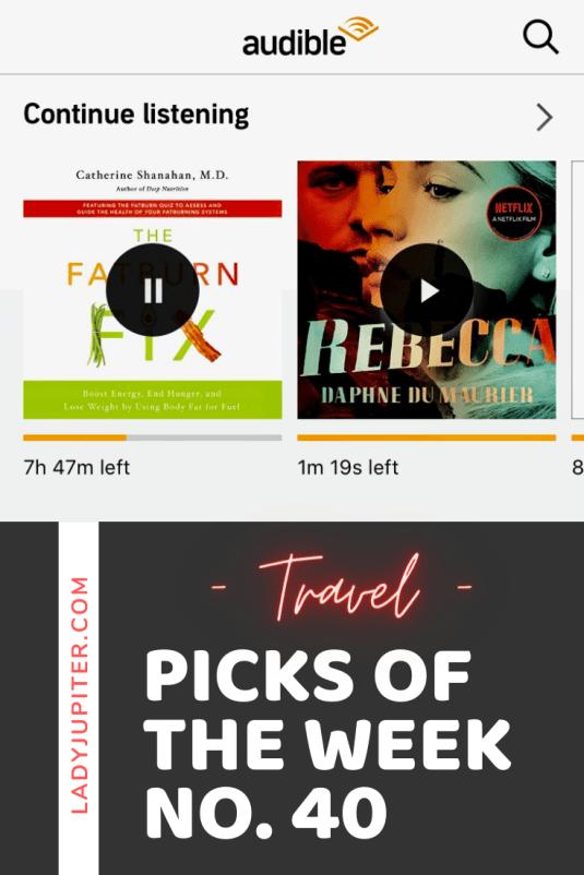 Picks №40 are a fresh batch of travel picks that will be well used on a nice long solo drive. #weekdayvacay #roadtrip #Octobertravel #LadyJupiter #PicksOfTheWeek