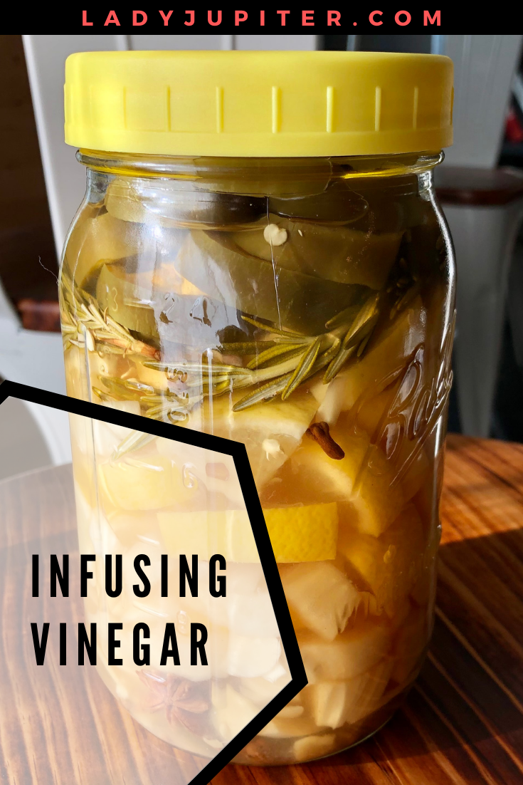 This post is all about infusing vinegars. It's a handful of basics, my favorites, and some reading material. Come see how easy it is to make your own all-natural tonics - perfect for cold months and family friendly overall. #firecider #vinegar #infusions #healthytonic #freshproduce