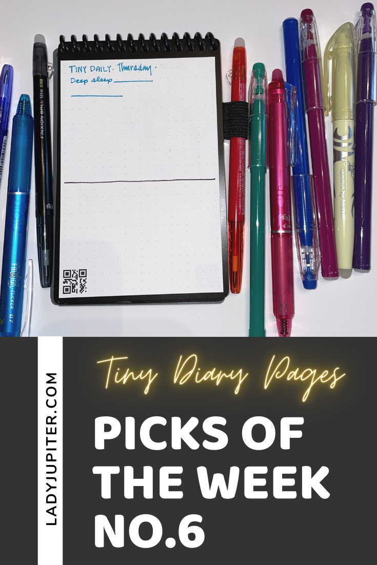 Picks of the Week, №6! This week's MVPs include bubbles for no reason, my tiny diary and casual to-do list, plus a favorite podcast and a shout out to home grocery deliveries. #picksoftheweek #ladyjupiter #RocketBook #reusablepaper