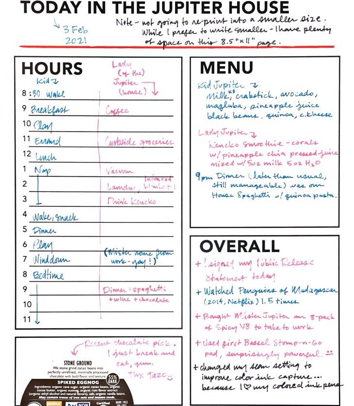 Just saving and sharing a snapshot of today. Normal life during a pandemic with a toddler. #schedule #plans #customtemplate #TerraSlate #Rocketbook