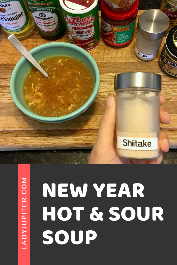 It's not exactly a tradition yet, but I like planning a New Year's Day Hot & Sour Soup each year. Black eyed peas are still on the menu, but I can't say no to this savory and tangy soup. #LadyJupiter #Soup #Recipe #Delicious
