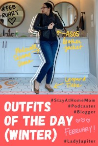 Outfits of the day post! Click on to see what I wore in the winter; primarily light indoor layers because I don't go outside much. #OOTD #LadyJupiter #MomOutfits #comfortable #layers #OutfitShare #milblogger
