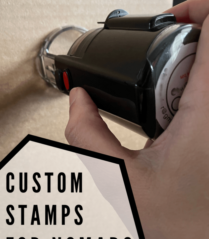 Are custom address stamps manageable for nomads? How can stamps be relevant for several moves? From one nomad to another -I got you- and I have a solution.