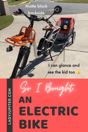 So I bought...an electric bike! This post is all about my beloved ebike and current accessories. The toddler and I get more sunshine and we both love the wind on our faces. #LadyJupiter #electricbike #RadPowerBikes #Schwinn #getoutside #urbanbike #ebike