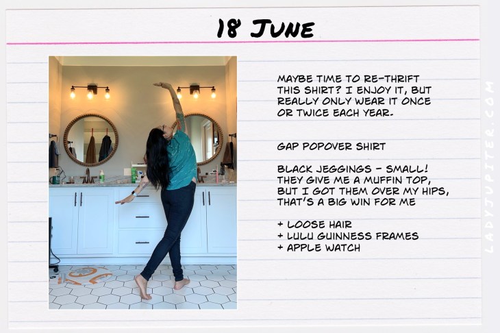 Spring Outfits of the Day. #OOTD #June #MomOutfits #LadyJupiter #BlackJeggings