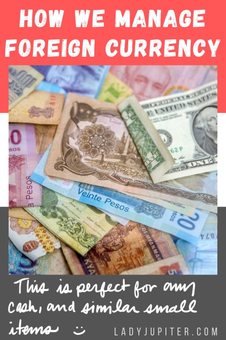 Here's a quick post about how we manage foreign currency. It's just a little bit of practical organization, enjoy! #LadyJupiter #foreigncurrency #worldcurrencies #worldtravels