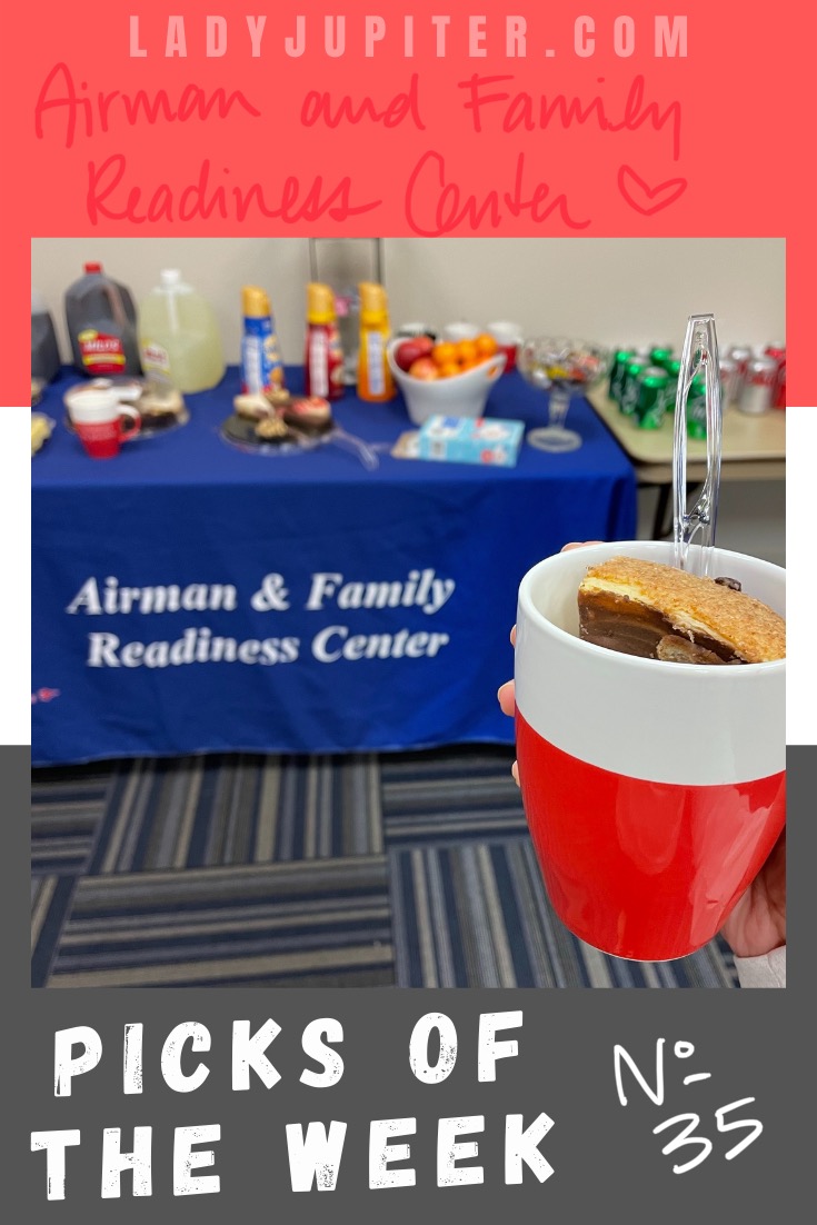 Week №&nbsp;35 - I want to talk about an excellent resource for military families (especially any new military spouses reading this), also my preferred sun protection, the only vitamin delivery system that I actually use regularly, a shout out to my daily jewelry, and one of my favorite cats on the internet. #LadyJupiter #PicksoftheWeek #favorites