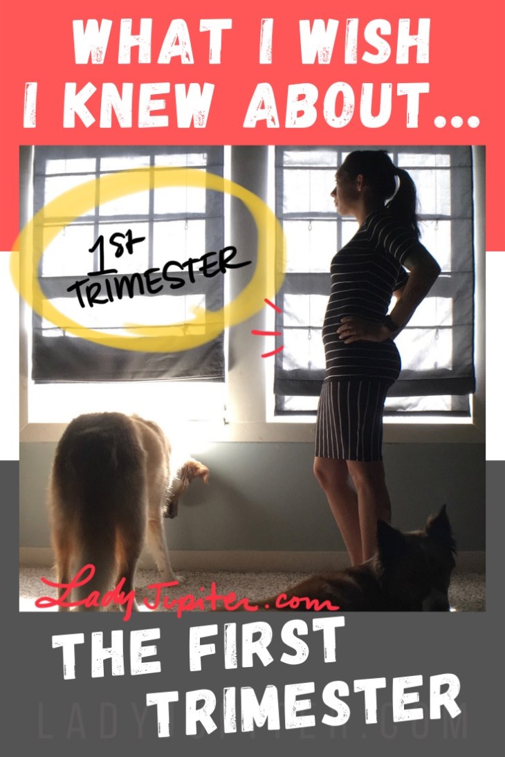 What I wish I knew about the first trimester! From overnight curves to an accidental salad diet, here's a quick read about what I wish I knew, but also what I got right. #LadyJupiter #WhatIWishIKnew #pregnancy #firsttrimester
