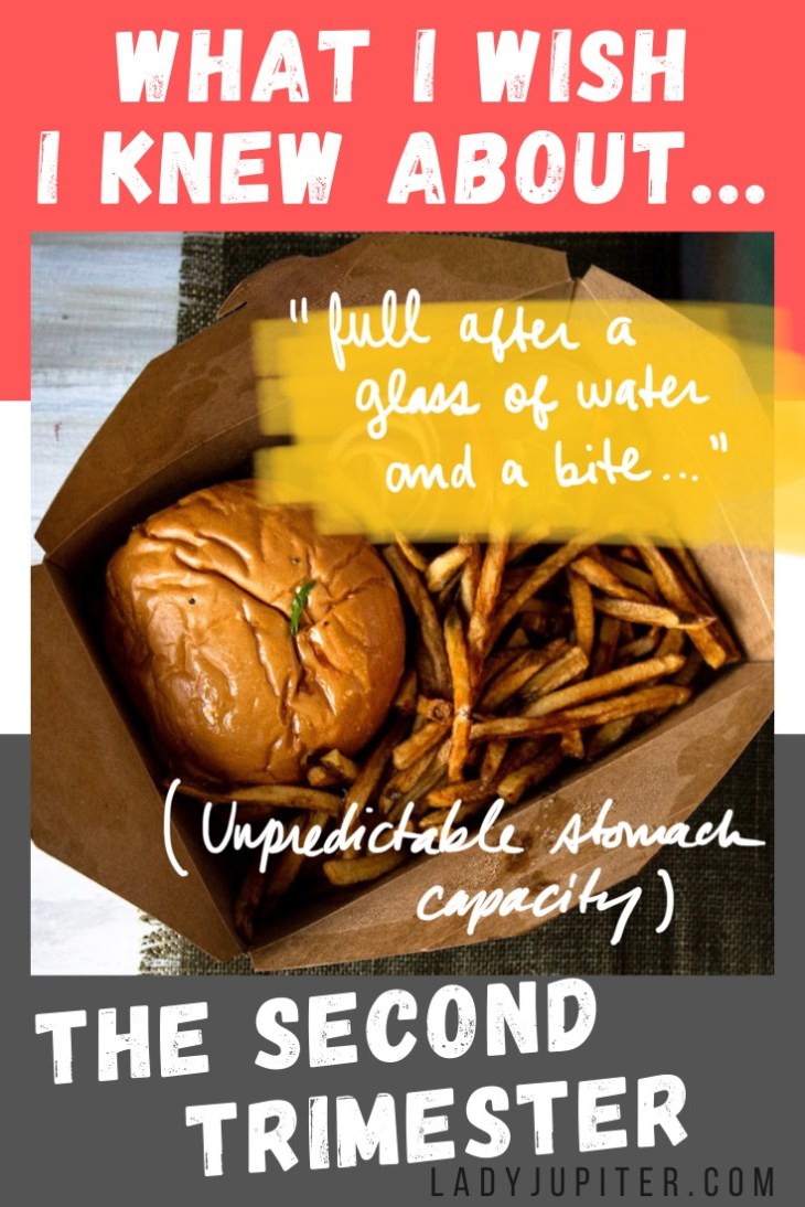 What I wish I knew about the second trimester! From aches and pains to easy restaurant requests, this post is about what I wish I knew, but what I also got right. #LadyJupiter #WhatIWishIKnew #pregnancy #secondtrimester