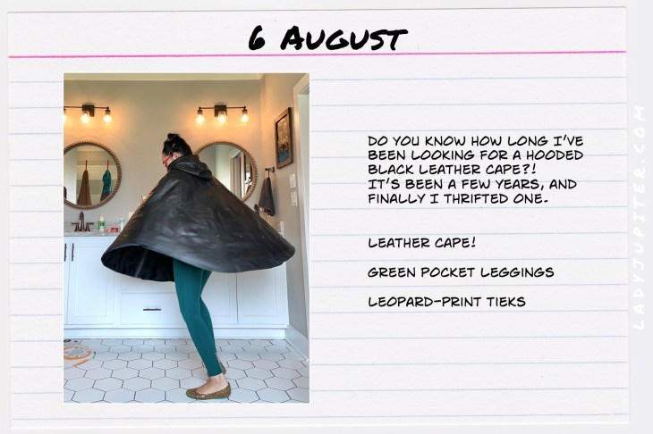 Summer Outfits of the Day. #OOTD #August #MomOutfits #LadyJupiter #LeatherCape