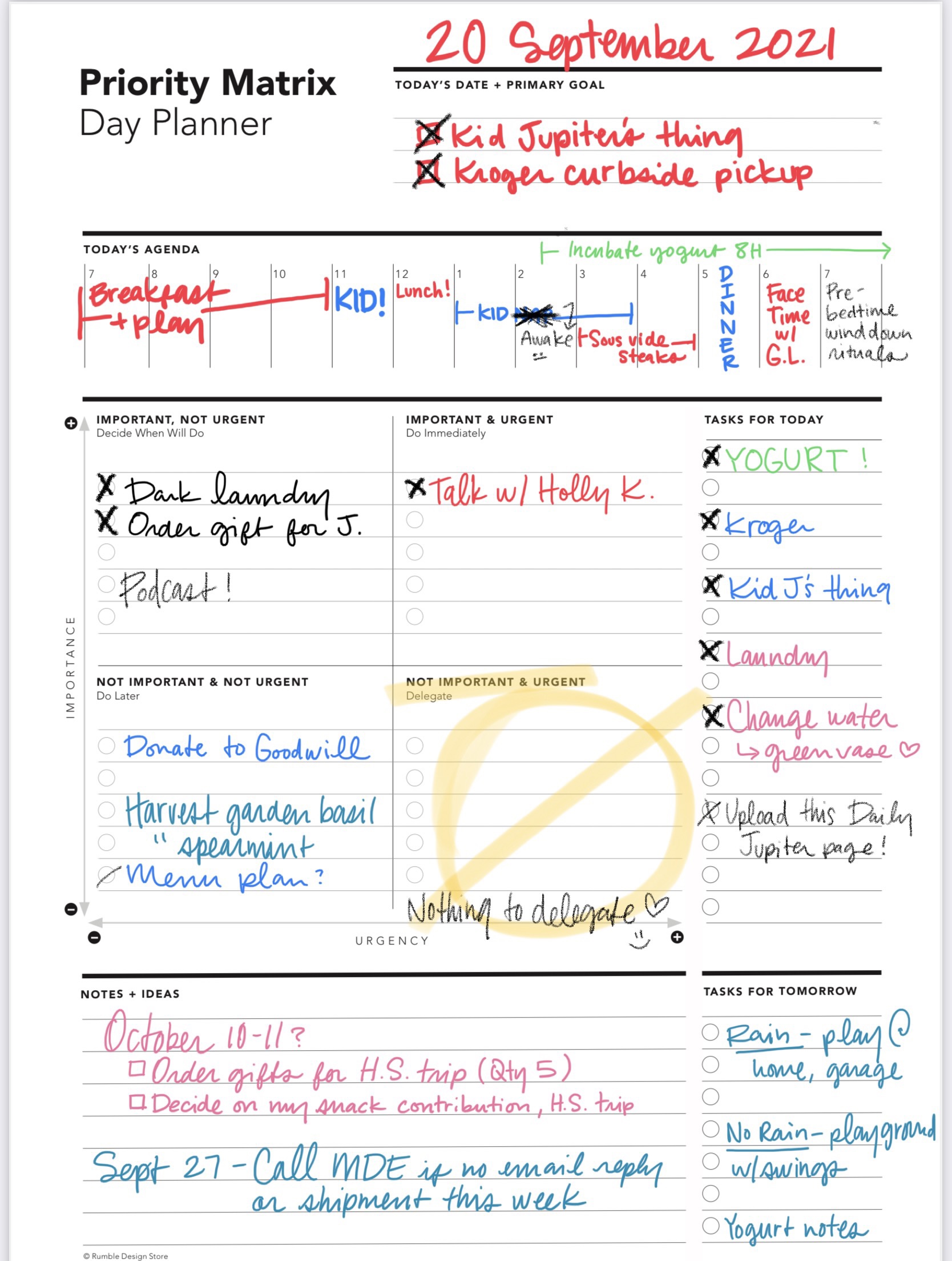 20 September - Normal day. I did some things, I didn't do others. I started an experimental batch of yogurt. #LadyJupiter #DailyJupiter