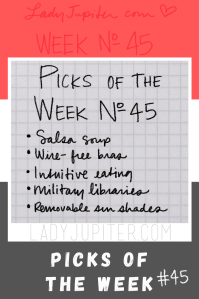 Week № 45 brings a fresh batch of favorites - enjoy! #LadyJupiter #PicksoftheWeek