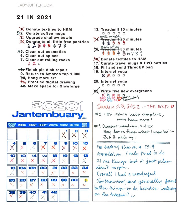 21 in 2021 - 13.4 Complete✨ I didn't finish 21 in 21, but I got more than zero done! #21in21 #21in2021 #LadyJupiter #updates