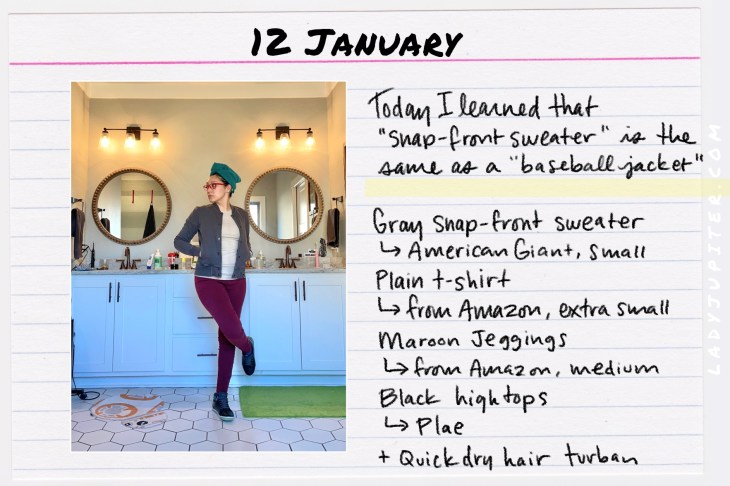 Outfits of the Day, Q1! Here's what I wore this quarter. I'm a recovering perfectionist and here's what I like to wear. #LadyJupiter #OOTD #DailyOutfits #January