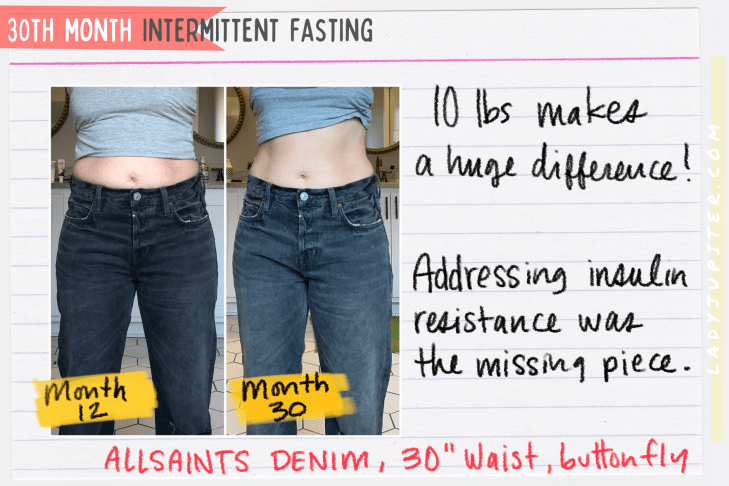 Intermittent fasting check in at month 30! I finally broke a plateau and am losing fat again. New photos and more data for you visual learners. #LadyJupiter #intermittentfasting #IF #turtle #impairedfastingglucose #berberine #progress