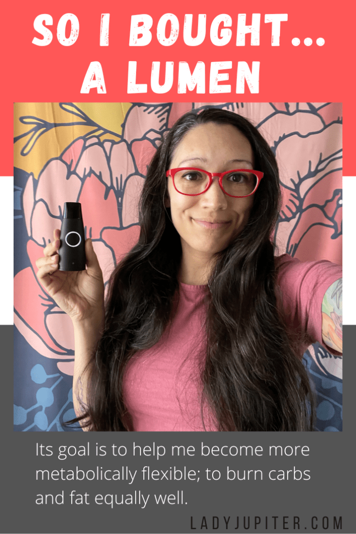 So I bought...a Lumen! It's a breathalyzer that measures CO2 and tells you if you're burning fats or carbs. I love it and hate it! #LadyJupiter #Lumen #biohacking #BetterStrongerFaster #unsponsored #productreview