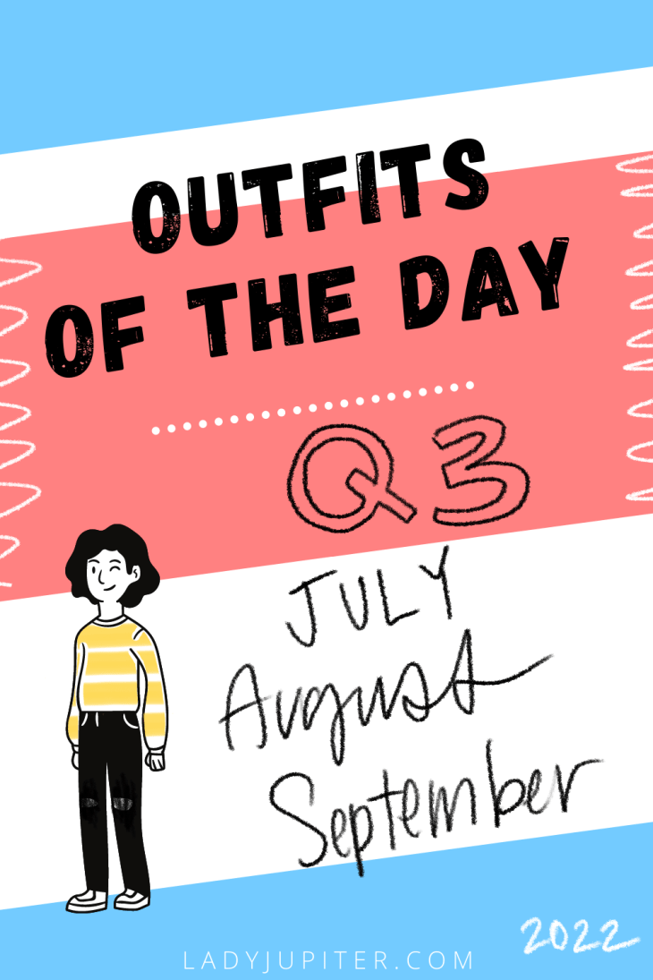 Outfits of the Day, Q3! Here's what I wore this quarter. I'm finally shrinking back down to my pre-pregnancy size 👏👏#LadyJupiter #OOTD #DailyOutfits #July #Q3 #WomenWithADHD #Late30s