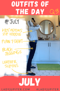 Outfits of the Day, Q3! Here's what I wore this quarter. I'm finally shrinking back down to my pre-pregnancy size 👏👏#LadyJupiter #OOTD #DailyOutfits #July #Q3 #WomenWithADHD #Late30s