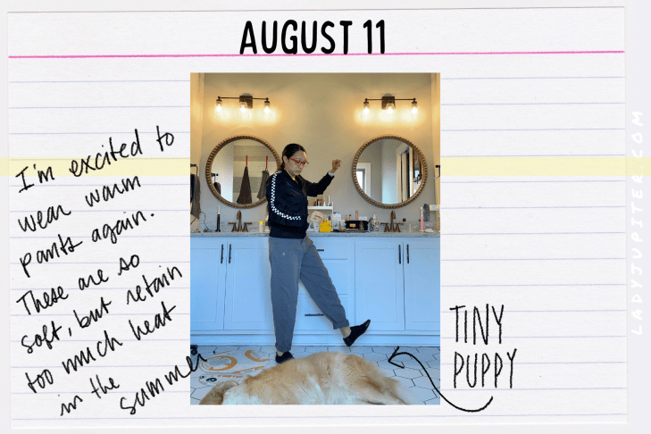 Outfits of the Day, Q3! I'm shrinking my body and wardrobe at the same time. #LadyJupiter #OOTD #DailyOutfits #August #Q3 #WomenWithADHD #Late30s