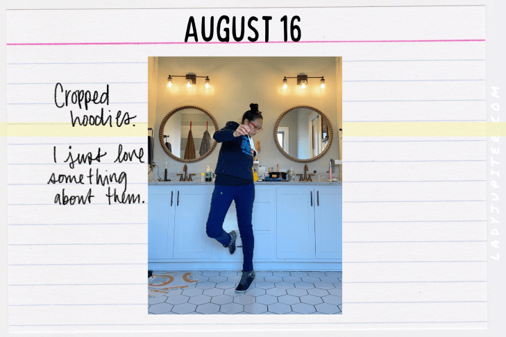 Outfits of the Day, Q3! I'm shrinking my body and wardrobe at the same time. #LadyJupiter #OOTD #DailyOutfits #August #Q3 #WomenWithADHD #Late30s