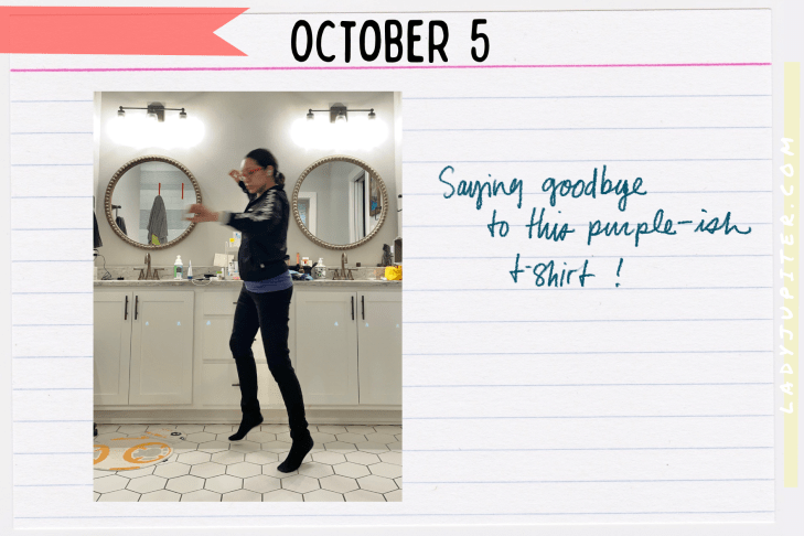 Outfits of the Day, Q4! The public closet of a hobby podcaster. #LadyJupiter #OOTD #DailyOutfits #October #Q4 #WomenWithADHD #Late30s