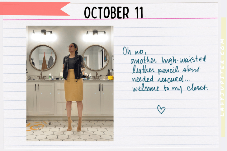 Outfits of the Day, Q4! The public closet of a hobby podcaster. #LadyJupiter #OOTD #DailyOutfits #October #Q4 #WomenWithADHD #Late30s
