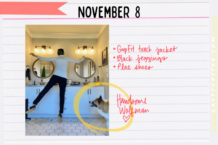 Outfits of the Day, Q4! The public closet of a hobby podcaster. #LadyJupiter #OOTD #DailyOutfits #November #Q4 #WomenWithADHD #Late30s