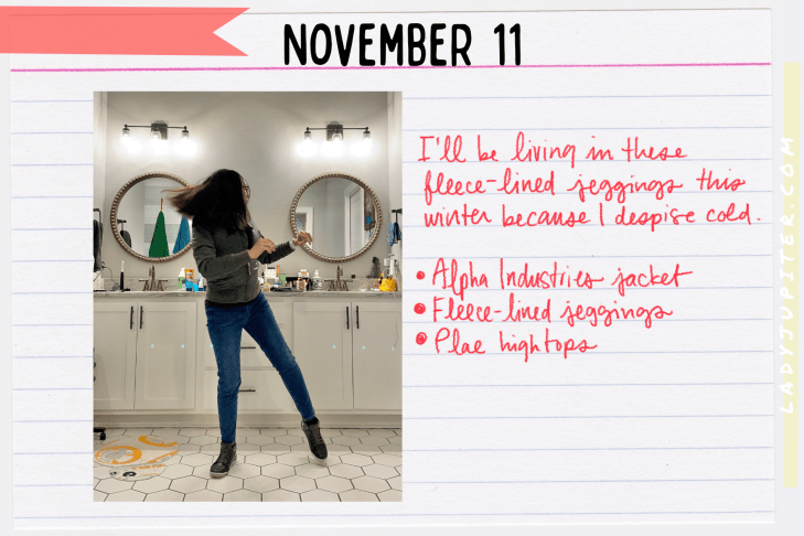 Outfits of the Day, Q4! The public closet of a hobby podcaster. #LadyJupiter #OOTD #DailyOutfits #November #Q4 #WomenWithADHD #Late30s