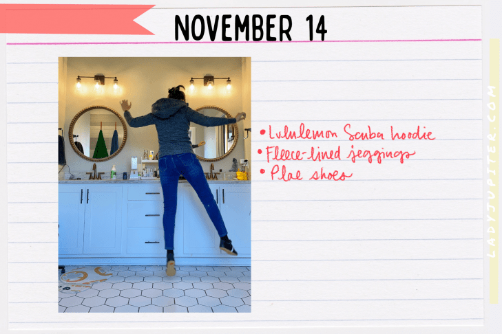 Outfits of the Day, Q4! The public closet of a hobby podcaster. #LadyJupiter #OOTD #DailyOutfits #November #Q4 #WomenWithADHD #Late30s