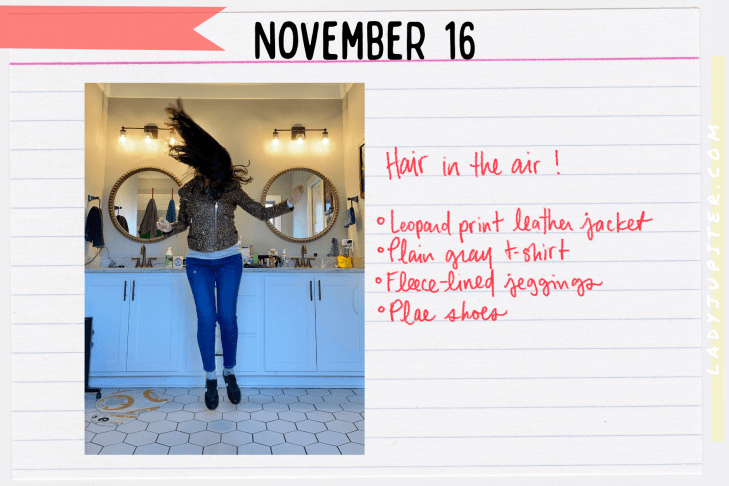 Outfits of the Day, Q4! The public closet of a hobby podcaster. #LadyJupiter #OOTD #DailyOutfits #November #Q4 #WomenWithADHD #Late30s