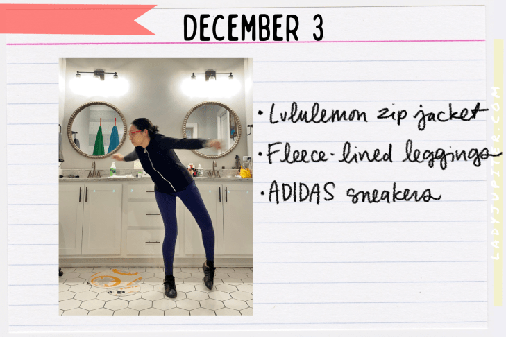 Outfits of the Day, Q4! The public closet of a hobby podcaster. #LadyJupiter #OOTD #DailyOutfits #December #Q4 #ParentsWithADHD #Late30s